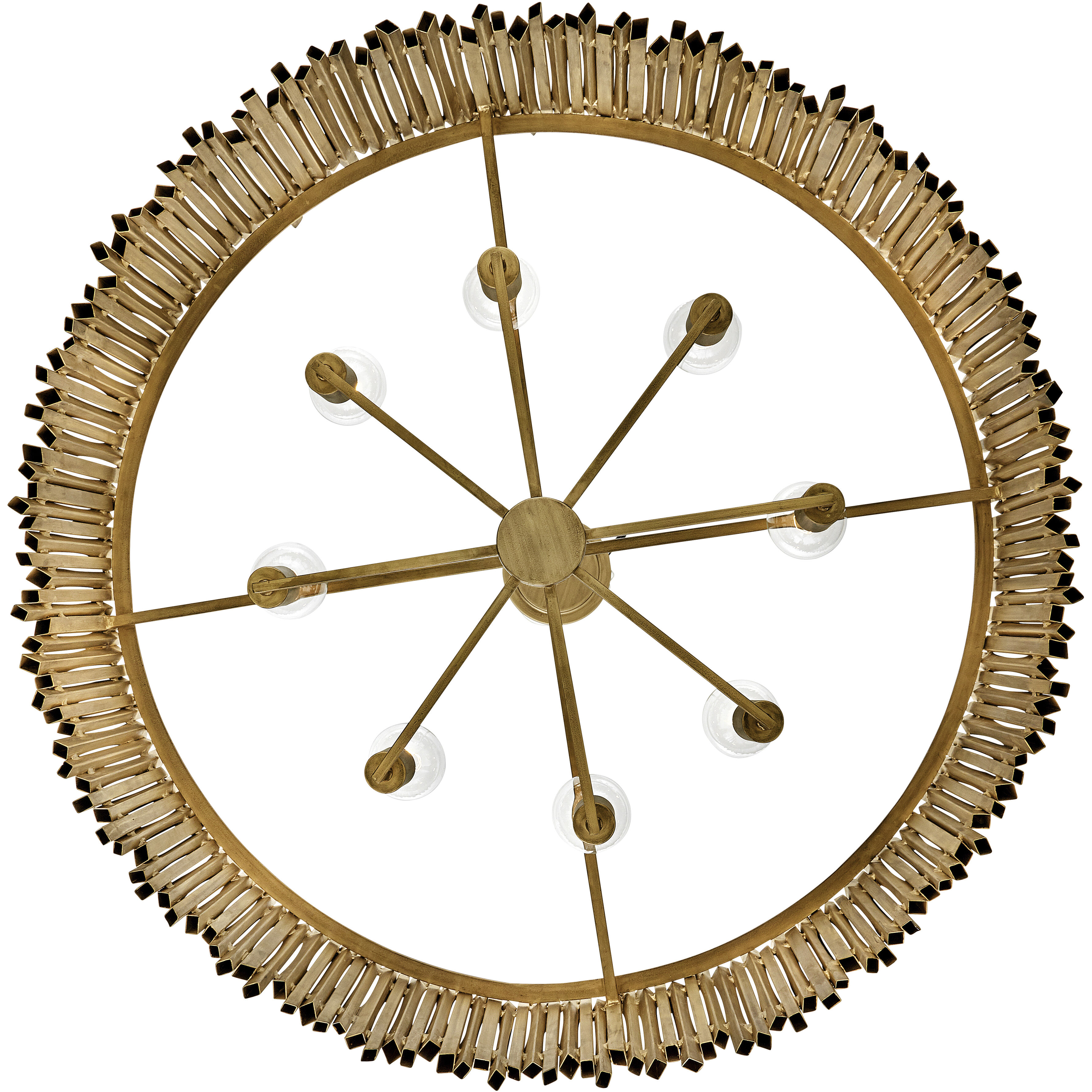 Lisa McDennon Roca 40 inch Burnished Gold Indoor Chandelier Ceiling Light