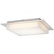 Foursquare LED 14 inch Brushed Stainless Steel Flush Mount Ceiling Light