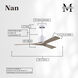 Atlas Nan 52 inch Matte White with Gray Ash Tone Blades Ceiling Fan