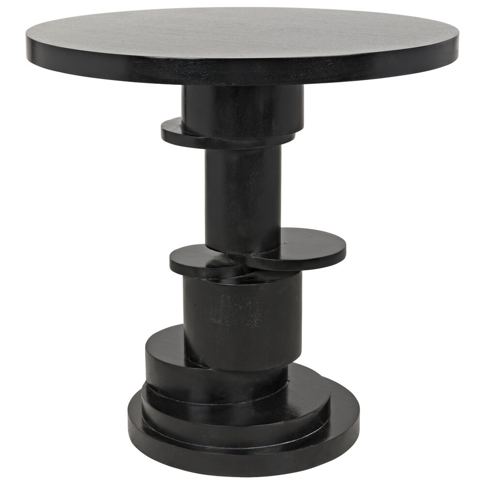 Hugo 28 X 28 inch Hand Rubbed Black Side Table
