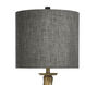 Contemporary 40 inch 150 watt Black and Vintage Gold Table Lamp Portable Light