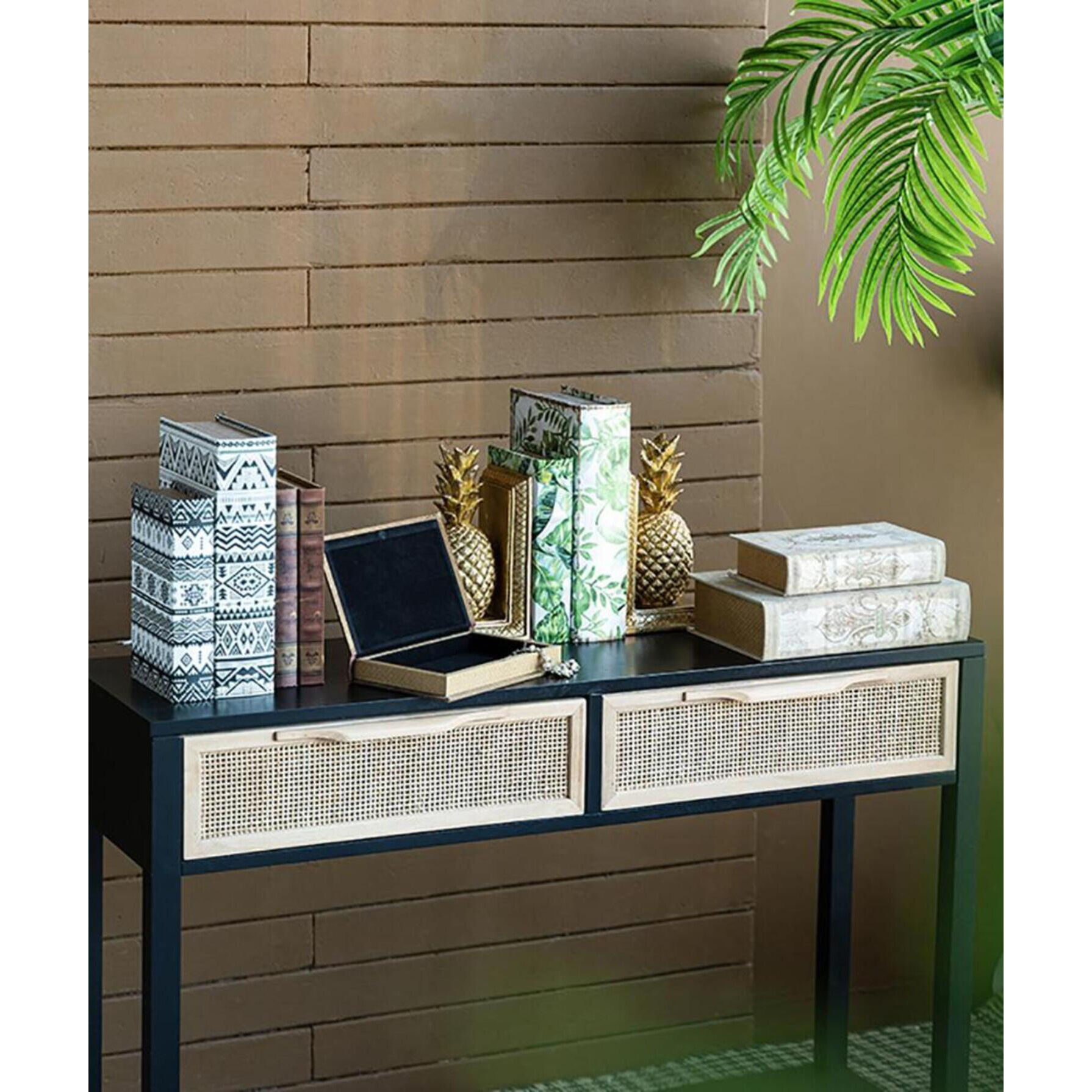 Anita 7 X 3.2 inch White Book Box, Set of 4