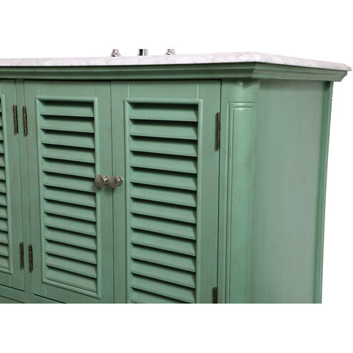 Rhodes 48 X 48 X 35 inch Vintage Mint and Brushed Nickel Vanity Sink Set