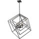 Euclid 6 Light 35.5 inch Matte Black Chandelier Ceiling Light