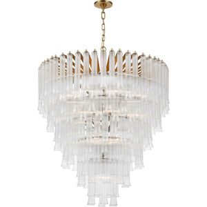 Julie Neill Lorelei LED 34.75 inch Gild Waterfall Chandelier Ceiling Light, Large