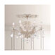 Filigrae 6 Light Antique Silver Semi-Flush Mount Ceiling Light