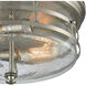 Port O'Connor 2 Light 14 inch Satin Nickel Flush Mount Ceiling Light