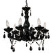 Six-Arm 19 inch Black Chandelier Ceiling Light