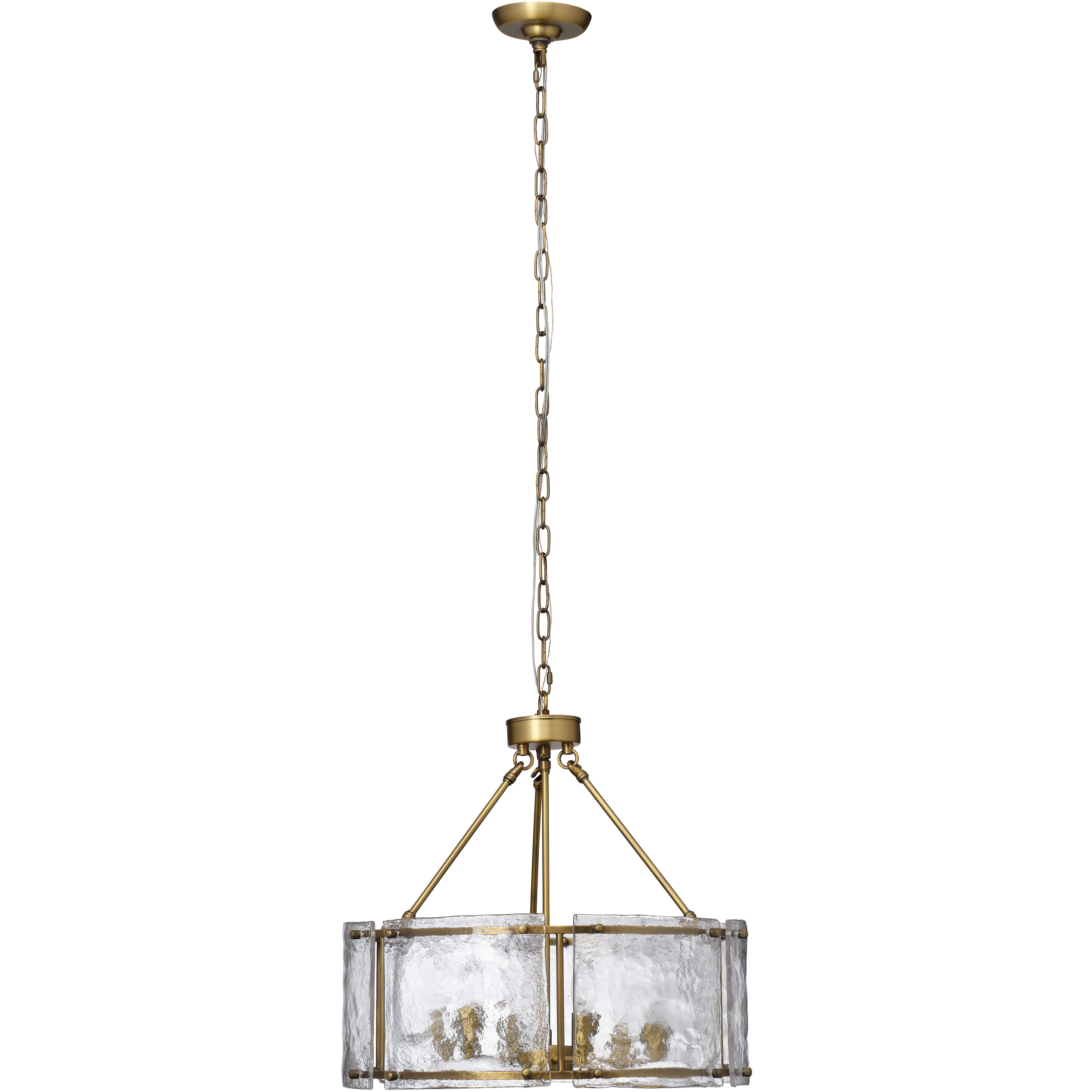 Glenn 6 Light 21.75 inch Antique Brass Chandelier Ceiling Light, Large