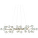 Chaldea 30 Light 39.5 inch Contemporary Silver Leaf and Frosted Chandelier Ceiling Light
