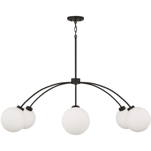 Amos 6 Light 47 inch Black Iron Chandelier Ceiling Light