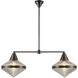 Willard 2 Light 40.63 inch Urban Bronze/Prismatic Glass Linear Pendant Ceiling Light in Clear Prismatic Glass