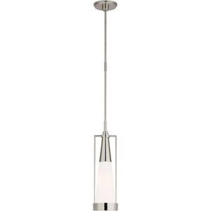 Visual Comfort Thomas O'Brien Calix LED 6 inch Polished Nickel Pendant Ceiling Light in White Glass, Small TOB5275PN-WG - Open Box