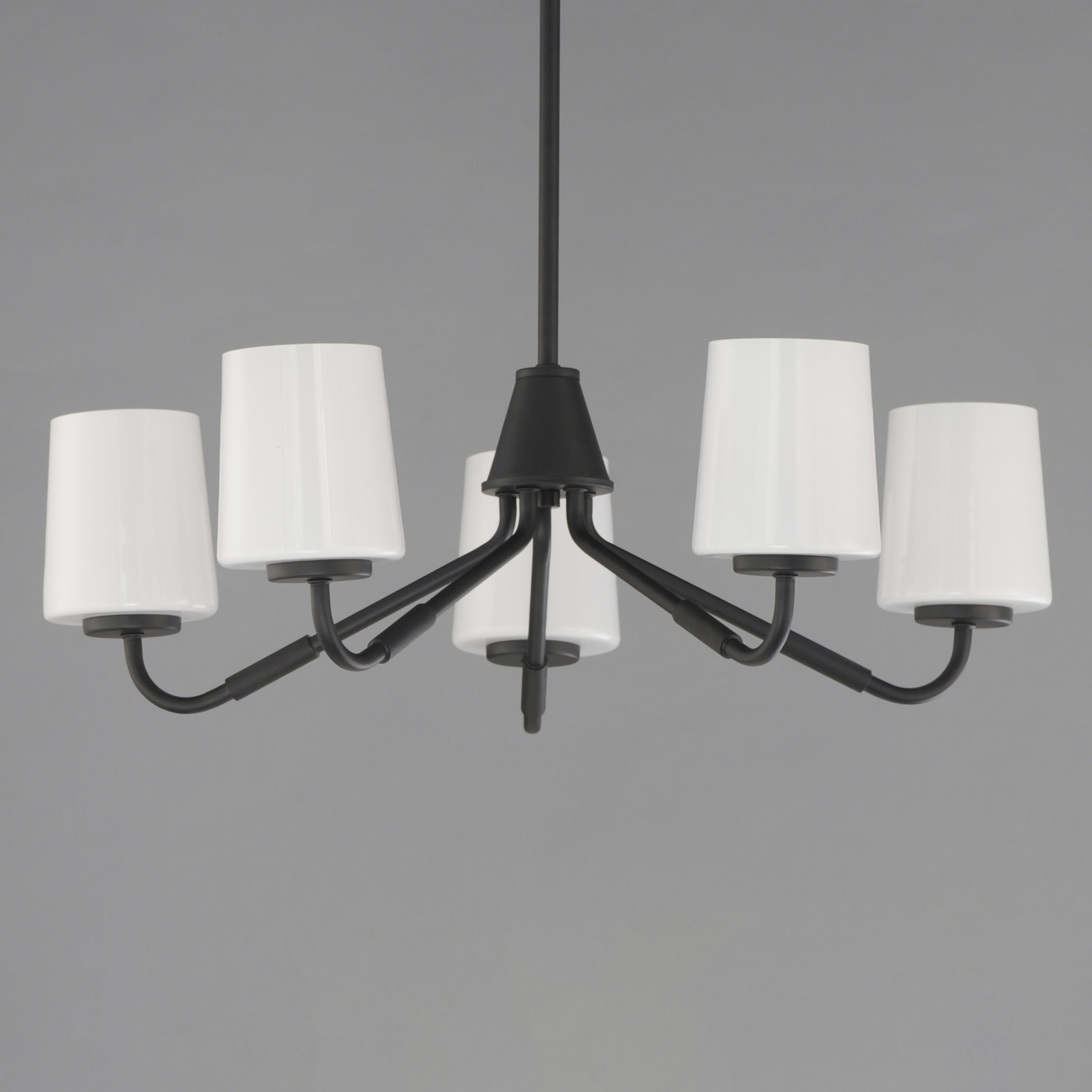 Durham 5 Light 26 inch Black Single-Tier Chandelier Ceiling Light