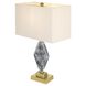 Anita 25.5 inch 40.00 watt Black and Gold with White Table Lamp Portable Light