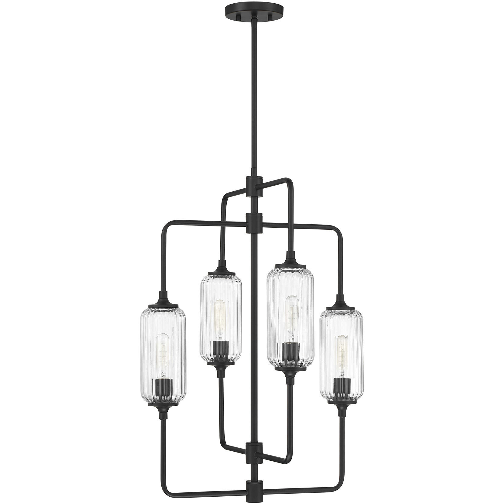 Holton 4 Light 20 inch Matte Black Chandelier Ceiling Light
