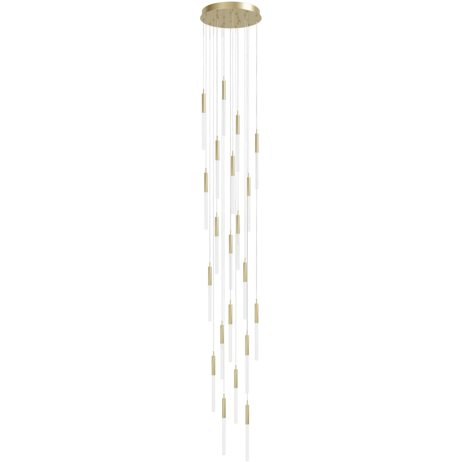 Main St. LED 22 inch Brushed Brass Pendant Ceiling Light in Frosted