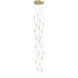 Main St. LED 22 inch Brushed Brass Pendant Ceiling Light in Frosted