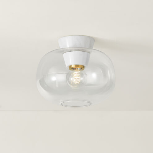 Ariella 1 Light 12 inch Aged Brass Flush Mount Ceiling Light