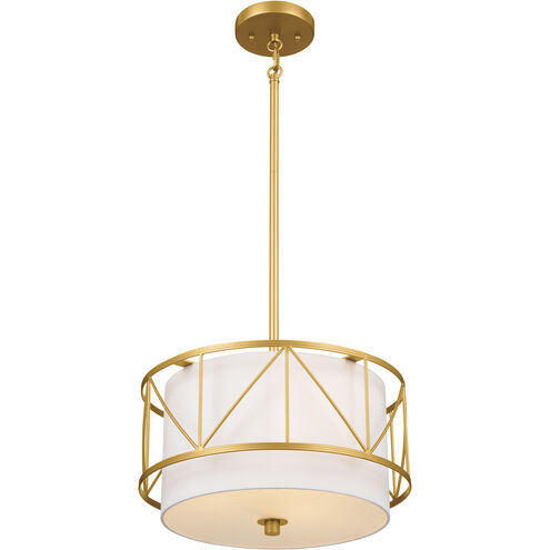 Birkleigh 3 Light 14 inch Classic Gold Flush Mount Ceiling Light