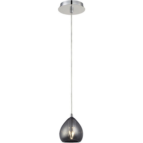 Lucido 1 Light 4 inch Chrome Pendant Ceiling Light, Small