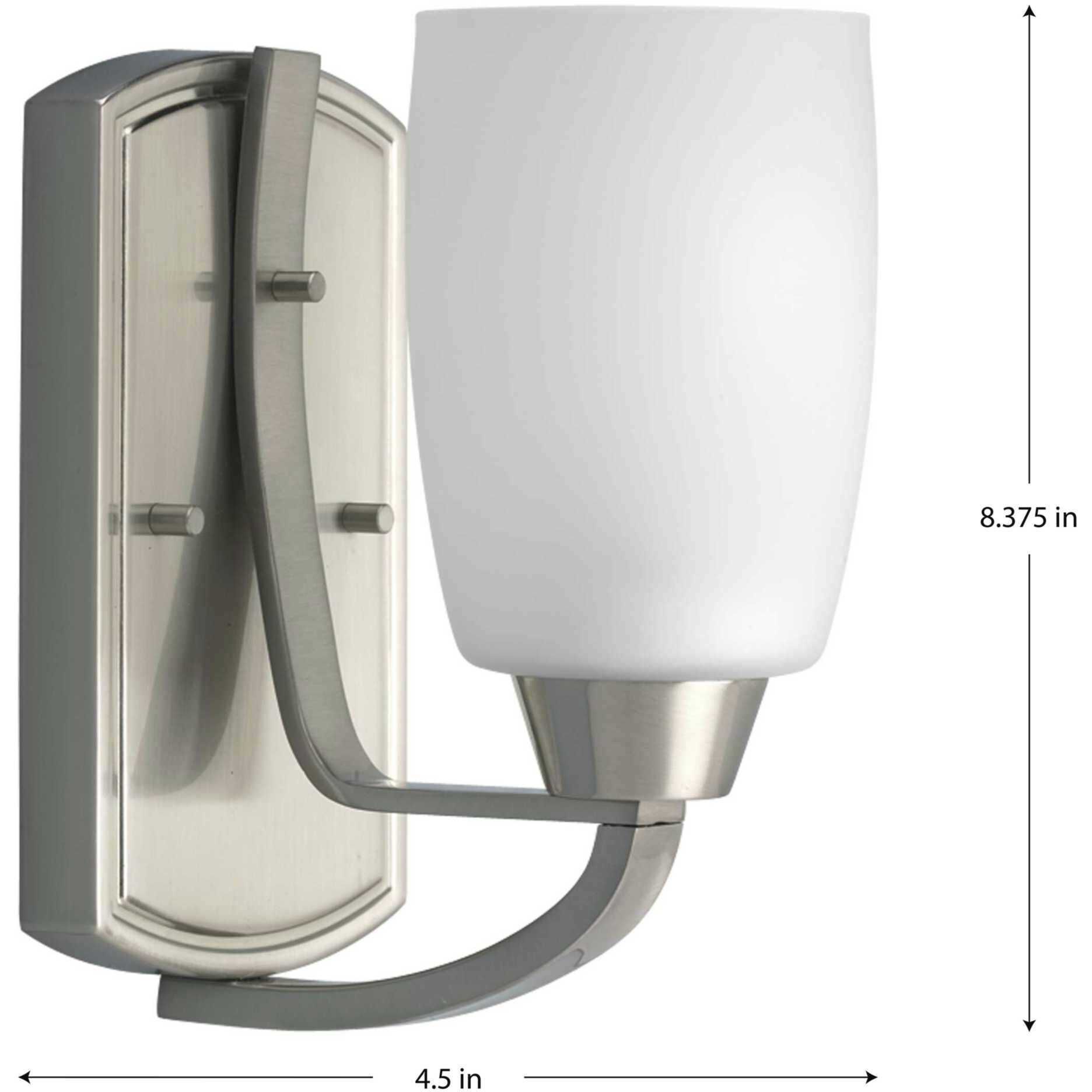 Wisten 1 Light 5 inch Brushed Nickel Bath Vanity Wall Light in Bulbs Not Included, Standard