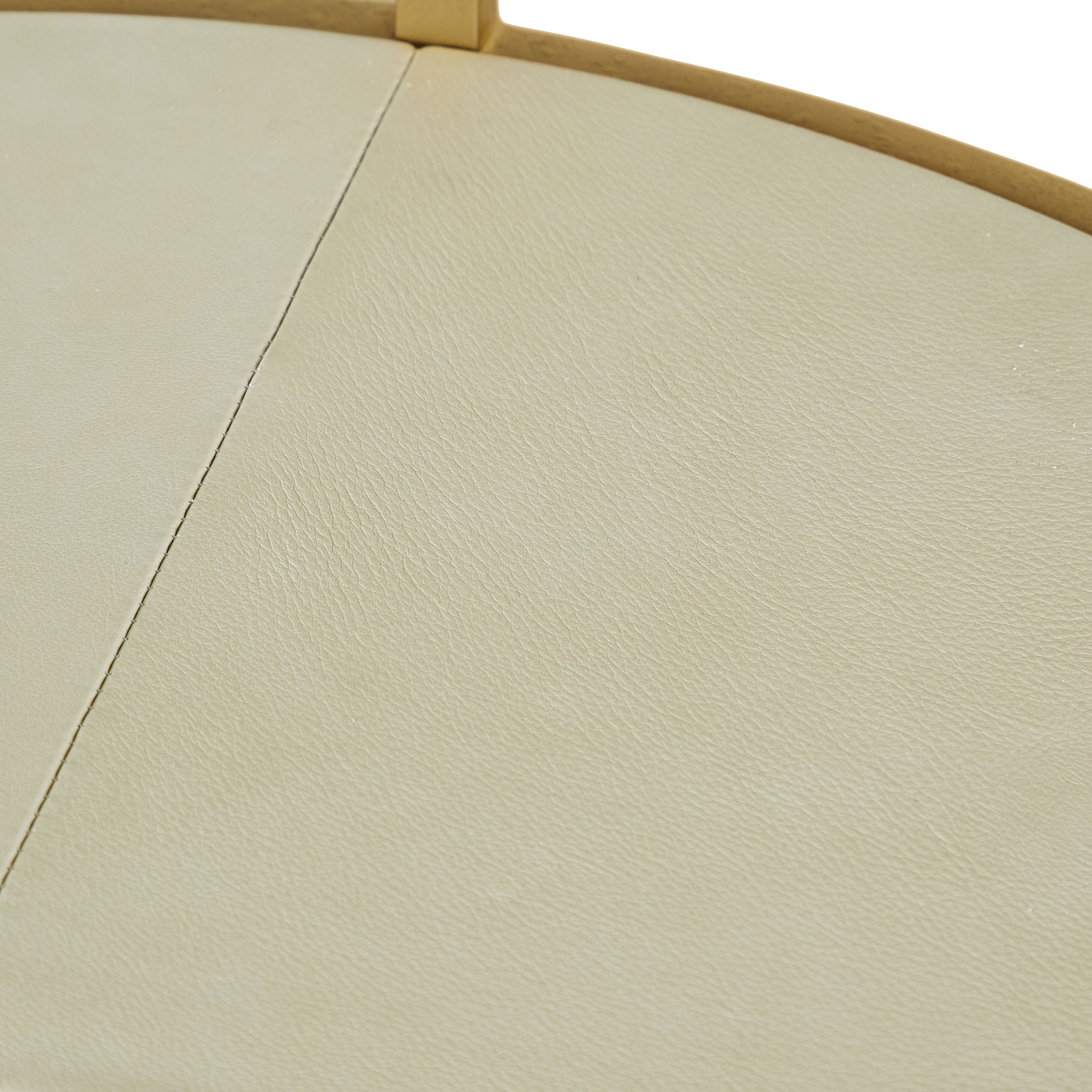 Constance 29 X 29 inch White Leather and Antique Brass Leaf Side Table