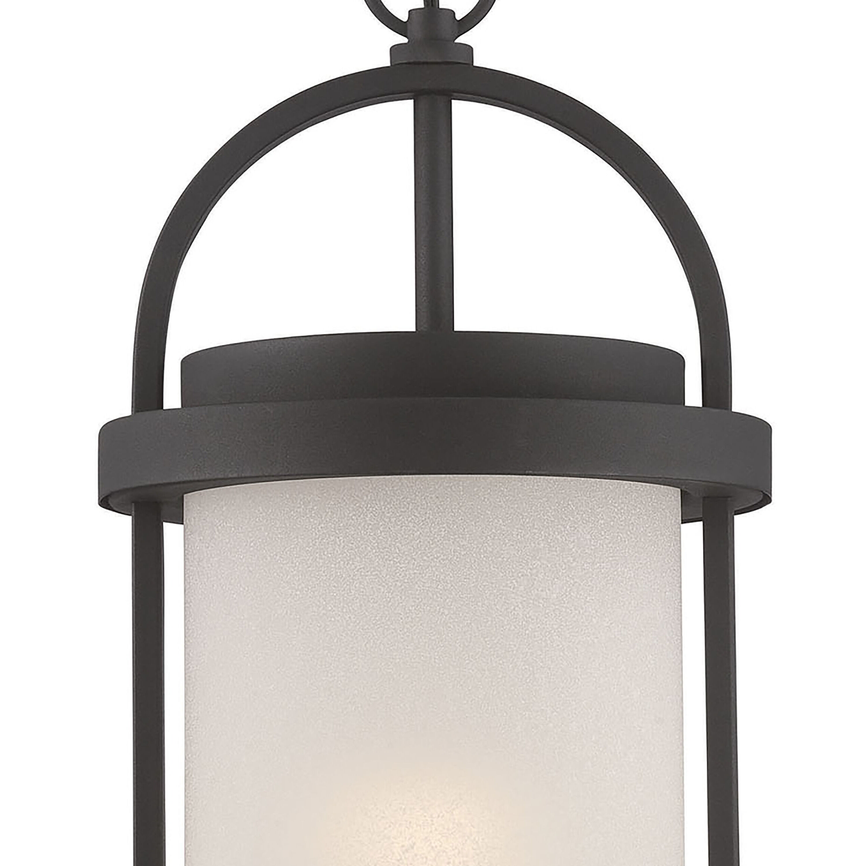 Willis LED 9 inch Textured Black and Antique White Outdoor Hanging Light