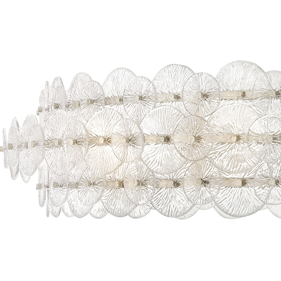 Rene 10 Light 60 inch Glacial Chandelier Ceiling Light in French Bronze