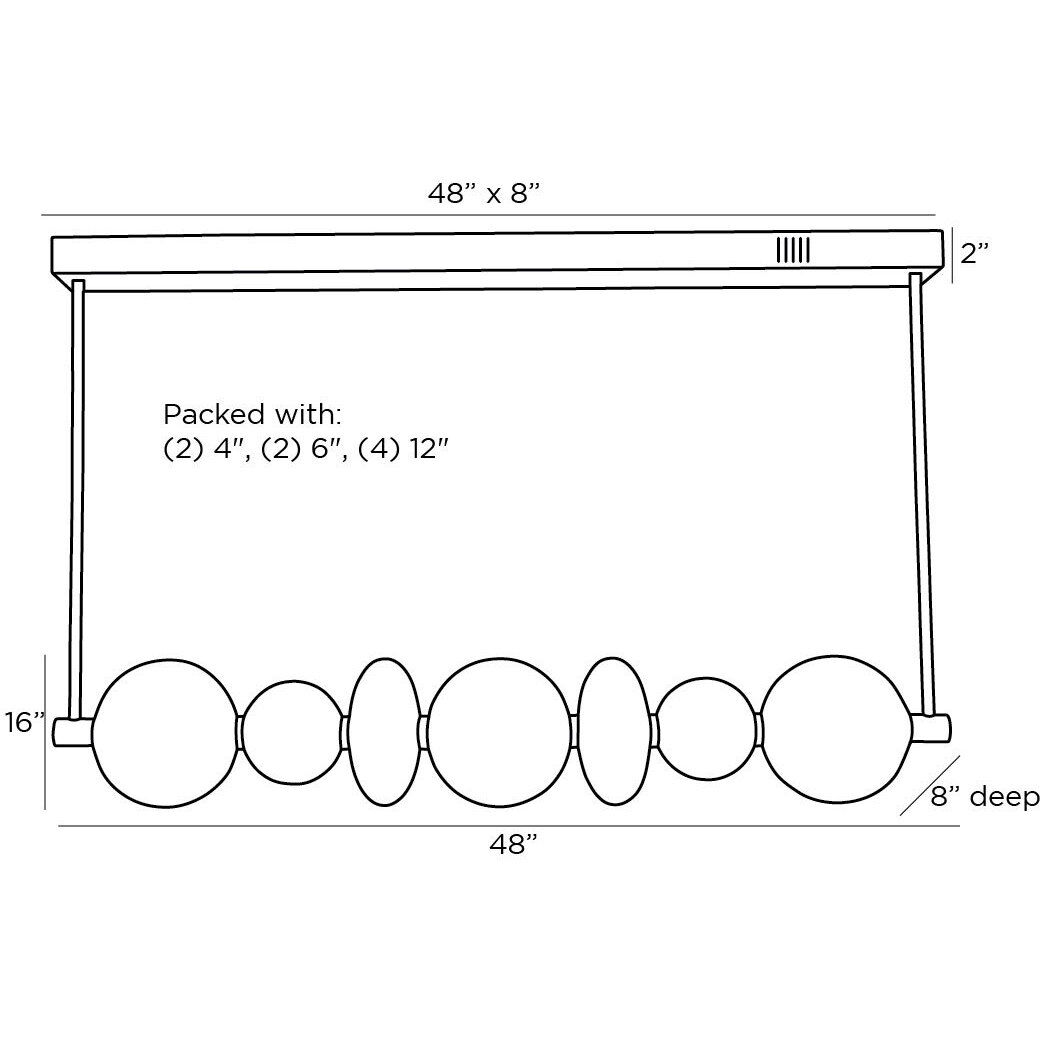 Raphael 1 Light 48 inch English Bronze Chandelier Ceiling Light