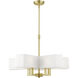Rubix 5 Light 26 inch Satin Brass Chandelier Ceiling Light in Black
