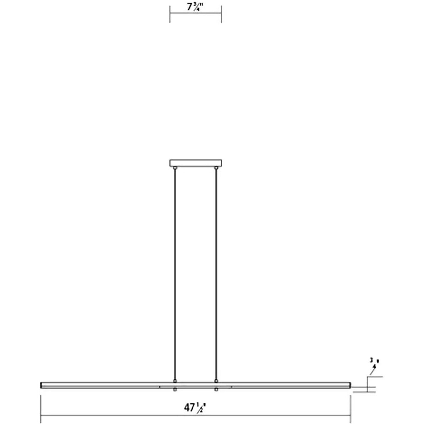 Tik-Tak LED 48 inch Satin White Pendant Ceiling Light