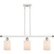Ballston Hadley LED 36 inch White and Polished Chrome Island Light Ceiling Light in Matte White Glass, Ballston