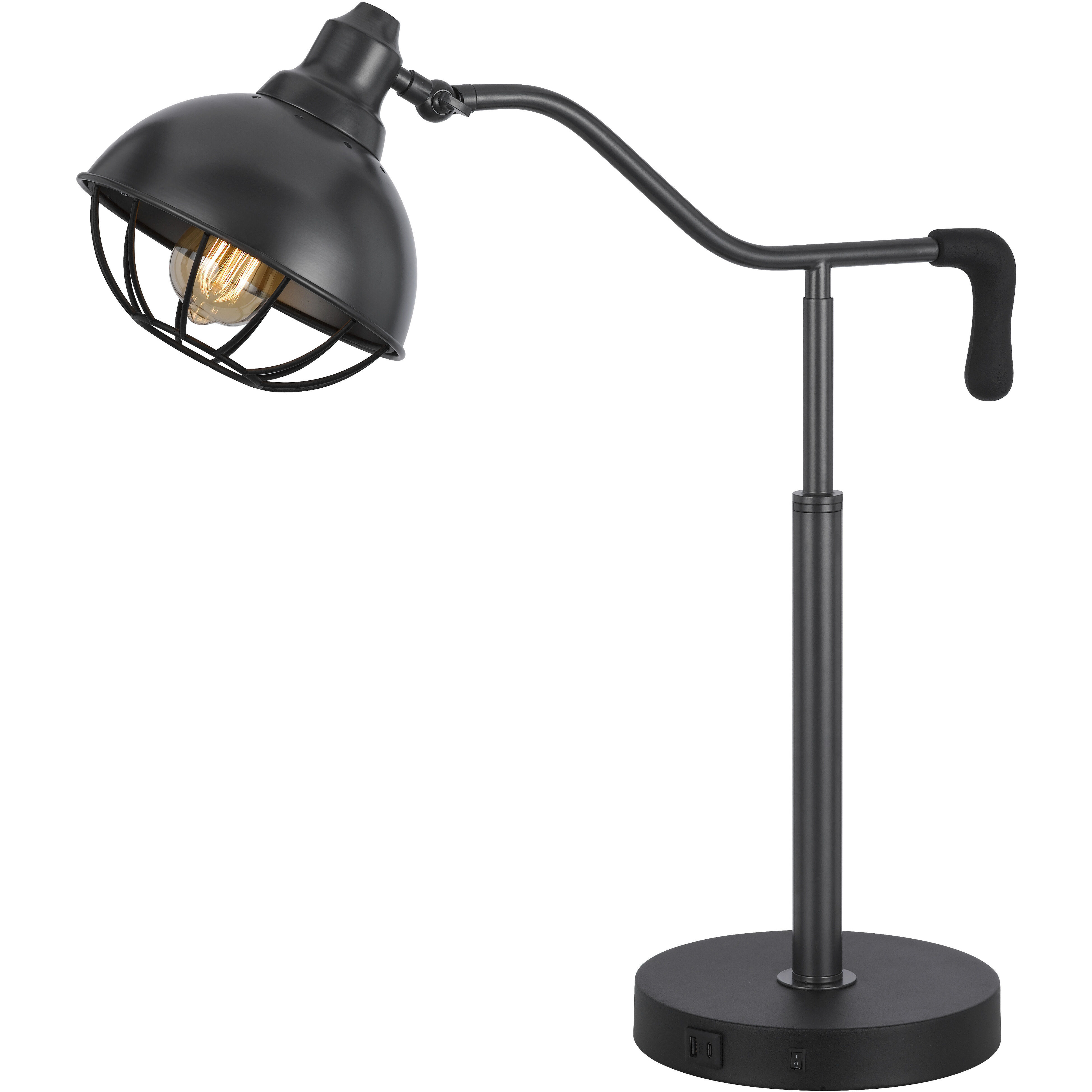 Taloga 27 inch 60.00 watt Black Iron Desk Lamp Portable Light