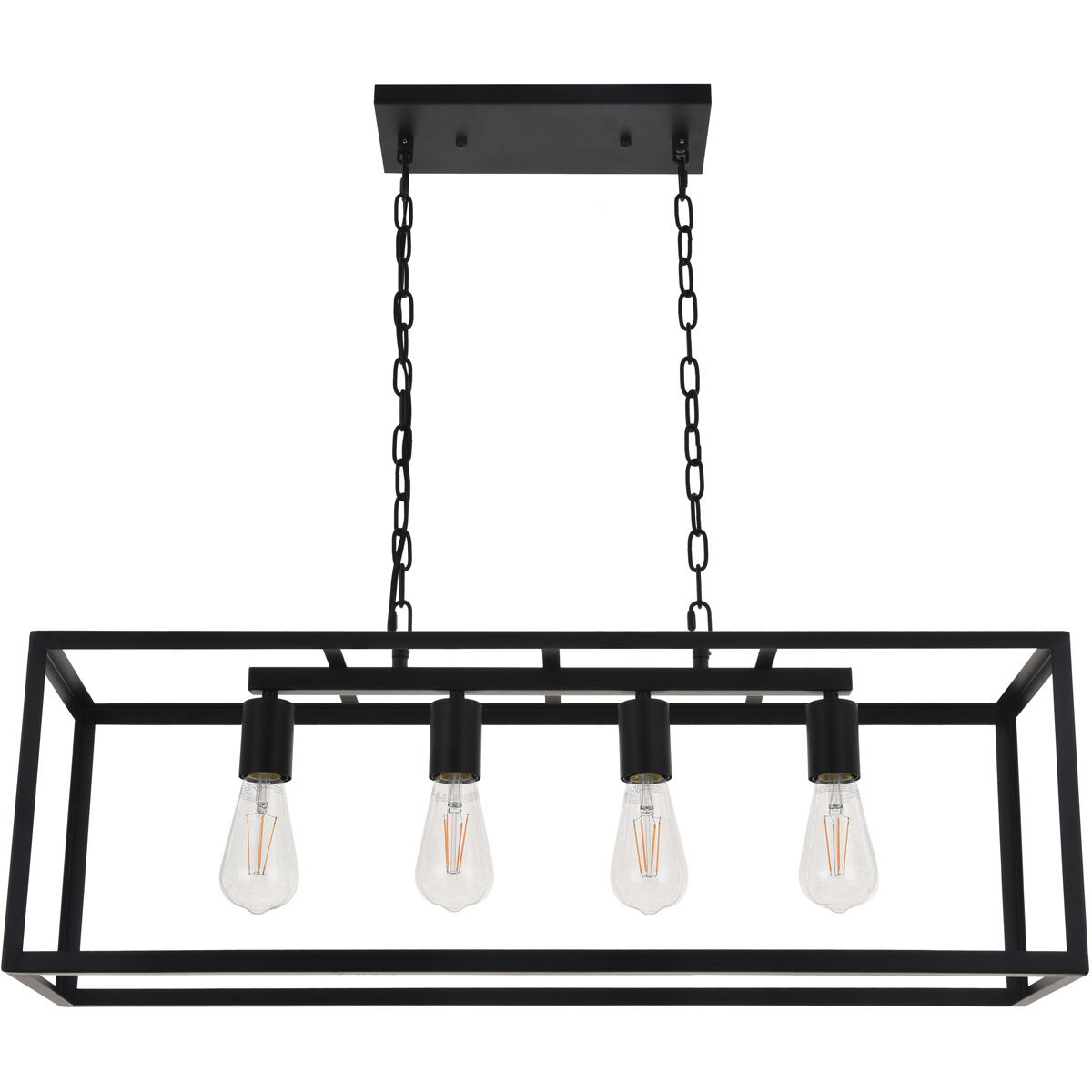 Resolute 4 Light 9.4 inch Black Pendant Ceiling Light