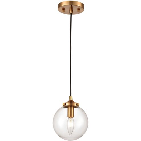 Boudreaux 1 Light 6 inch Matte Black with Antique Gold Mini Pendant Ceiling Light