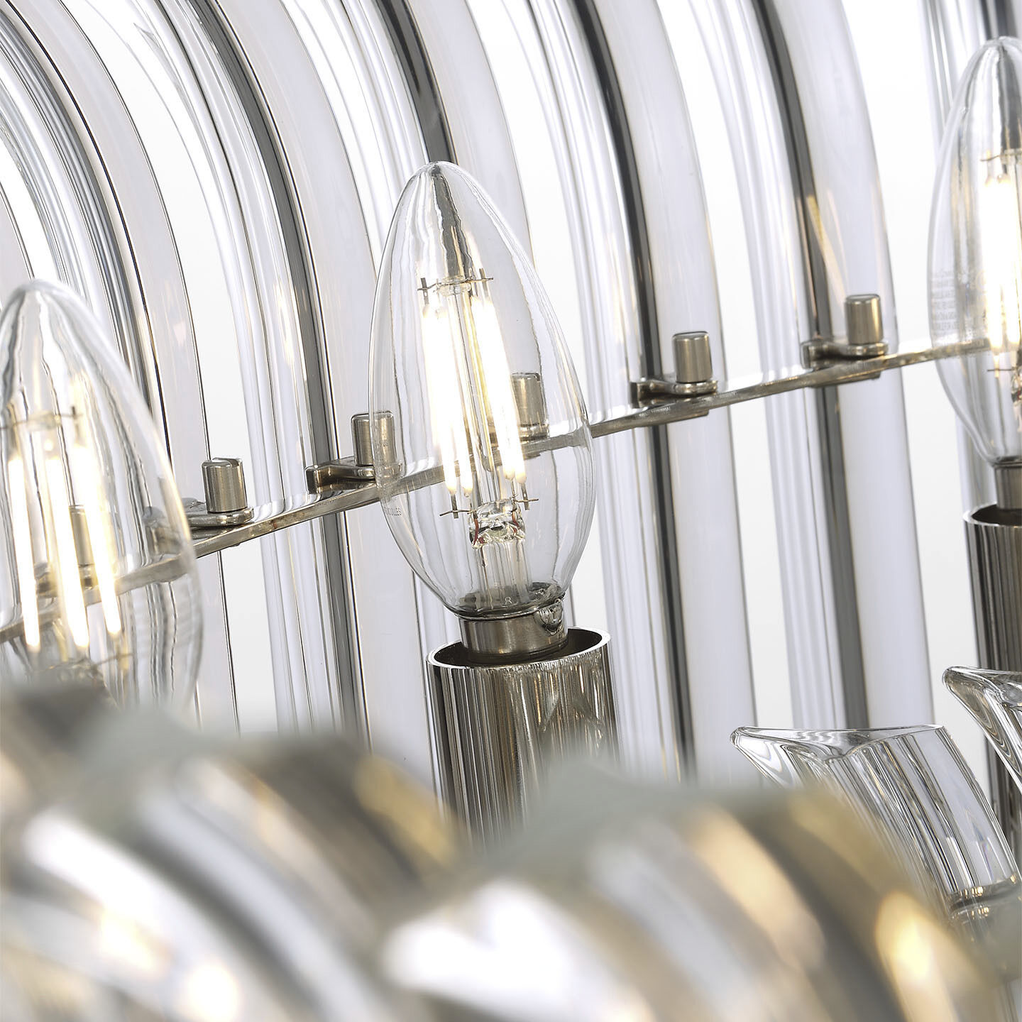 AERIN Rhine LED 34 inch Polished Nickel Three Tier Chandelier Ceiling Light