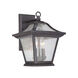 Aiken 2 Light 13 inch Black Coral Exterior Wall Mount