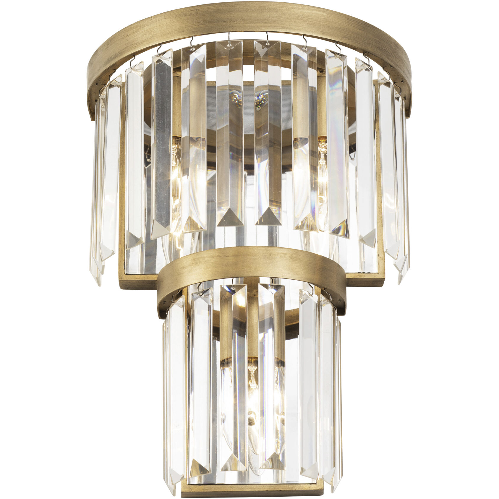 Social Club 3 Light 10.5 inch Havana Gold Wall Sconce Wall Light