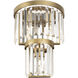 Social Club 3 Light 10.5 inch Havana Gold Wall Sconce Wall Light