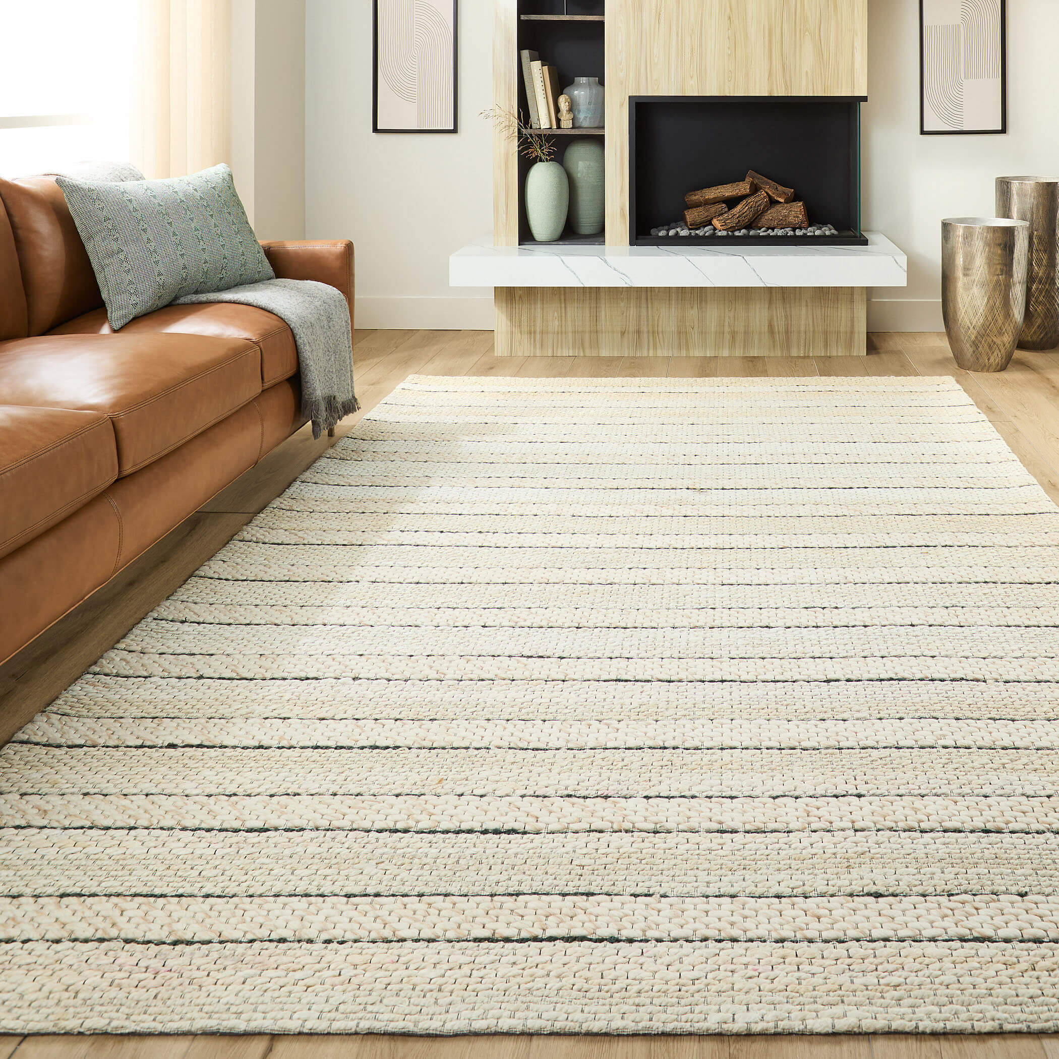 Natural Luxe 36 X 24 inch Neutral Rug in 2 x 3