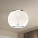Samar 1 Light 7.5 inch Chrome Flush Mount Ceiling Light in Transition Opal Glass