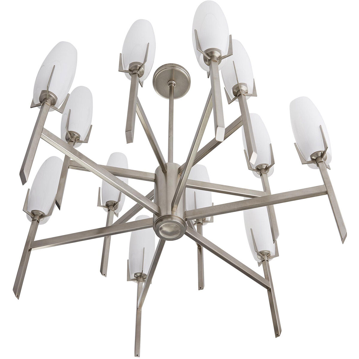 Keifer 12 Light 36 inch Vintage Silver Chandelier Ceiling Light, Large