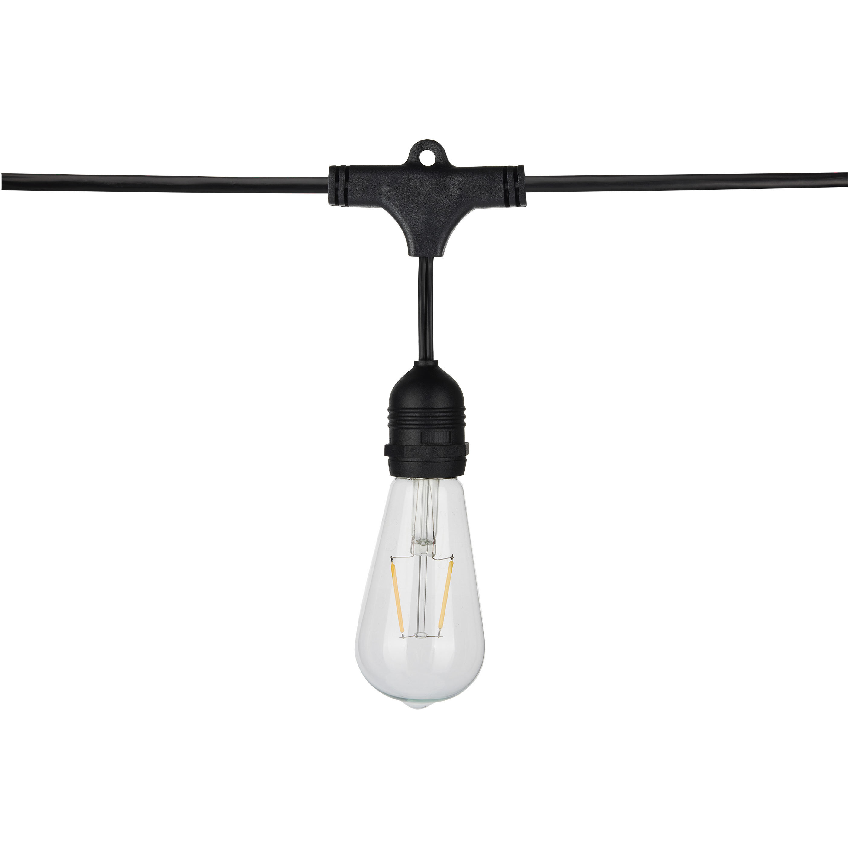 Lumos 12 Light LED 24 foot Black String Lights