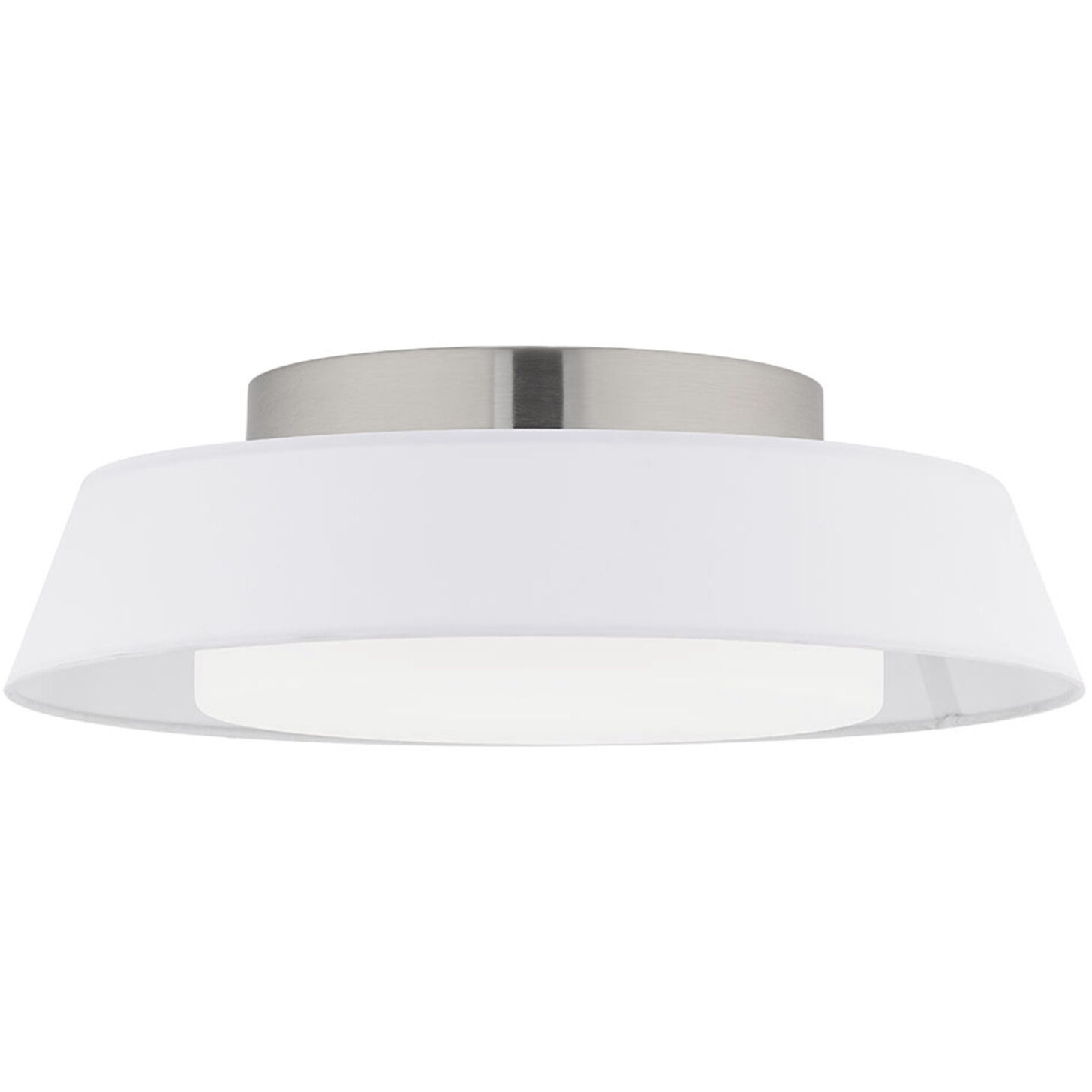 Chapeau LED 16 inch White Flush Mount Ceiling Light in 4000K, dweLED