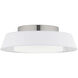 Chapeau LED 16 inch White Flush Mount Ceiling Light in 4000K, dweLED