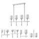 Kara 4 Light 4.75 inch Polished Nickel Island Pendant Ceiling Light
