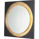Floating 31.5 X 31.5 inch Gold Leaf and Black LED Mirror