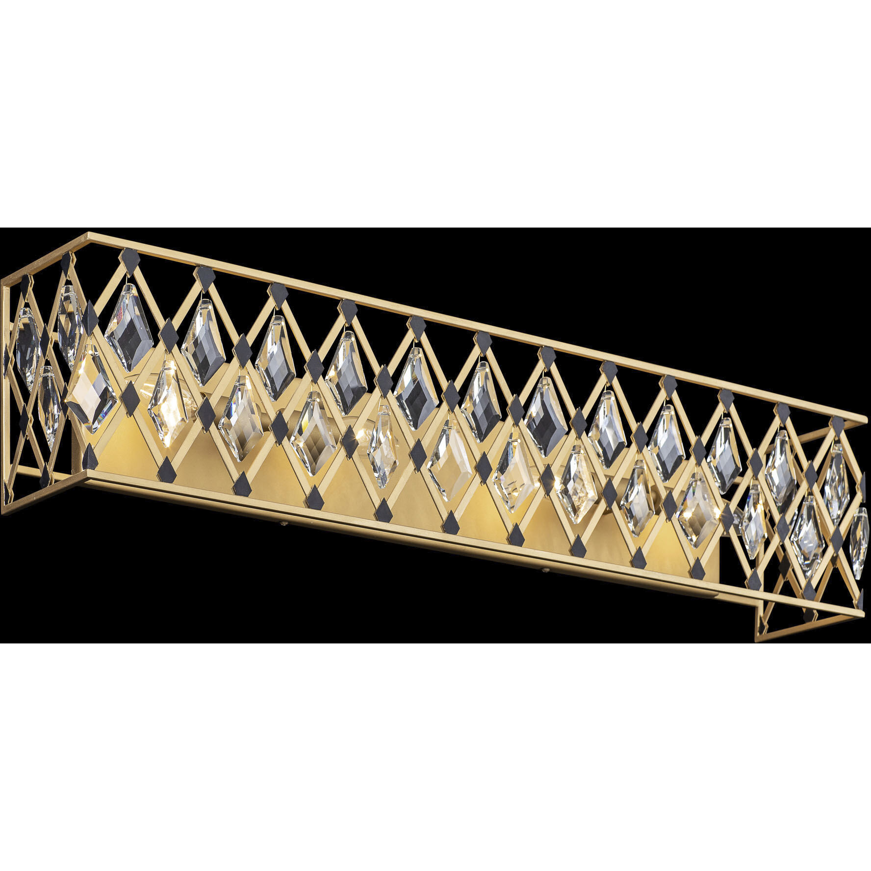 Windsor 4 Light 31 inch French Gold and Matte Black Bath Vanity Wall Light
