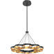Maestro LED 32.25 inch Black/Gold Chandelier Ceiling Light in Black and Gold